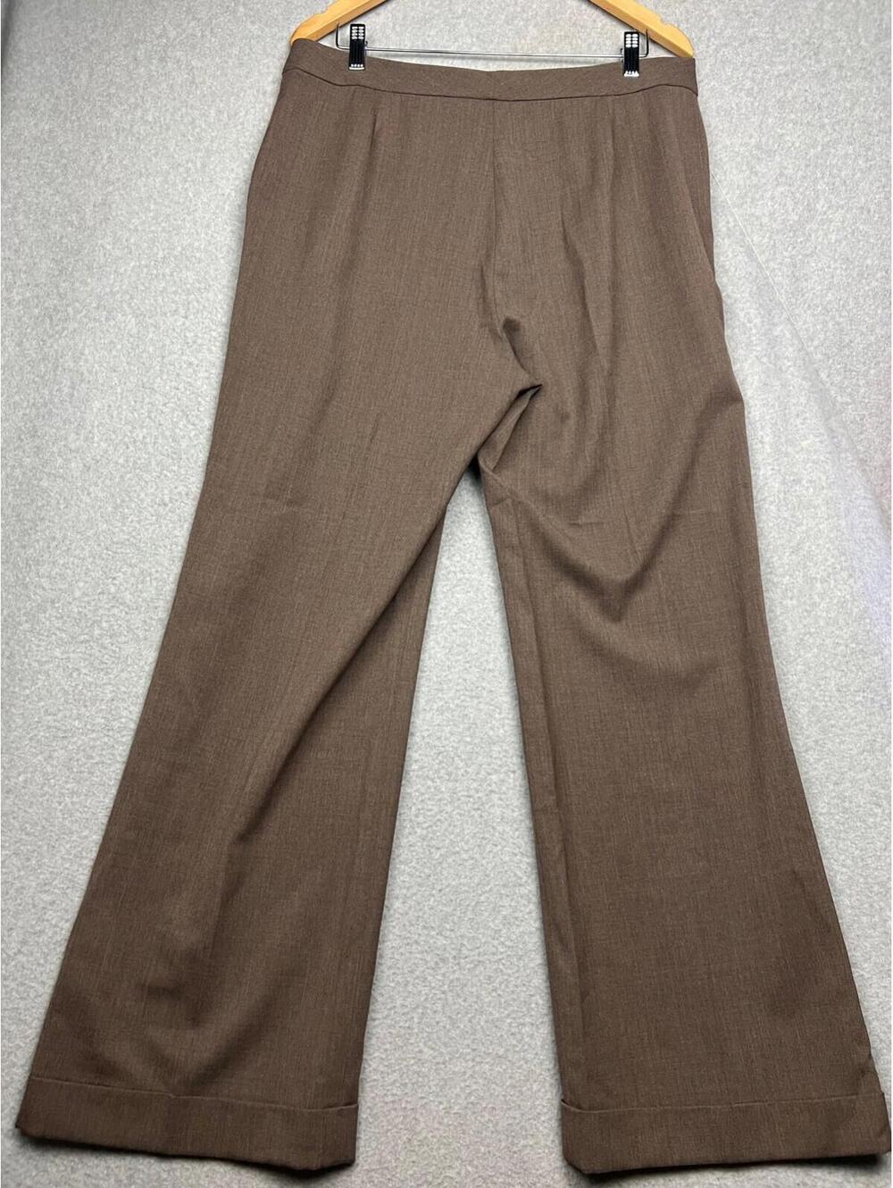Lauren Ralph Lauren Wool Slacks Pants Womens 14 Office Casual Work Simple Brown - Picture 4 of 11